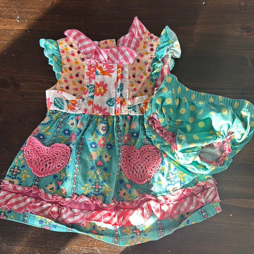 Matilda Jane Kids Matching Set - Pink, Blue, Yellow